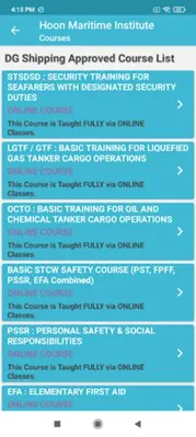 Hoon Maritime Institute android App screenshot 1
